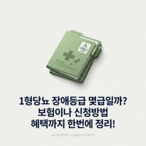 1형당뇨 장애등급 몇급일까? 보험이나 신청방법 혜택까지 한번에 정리!