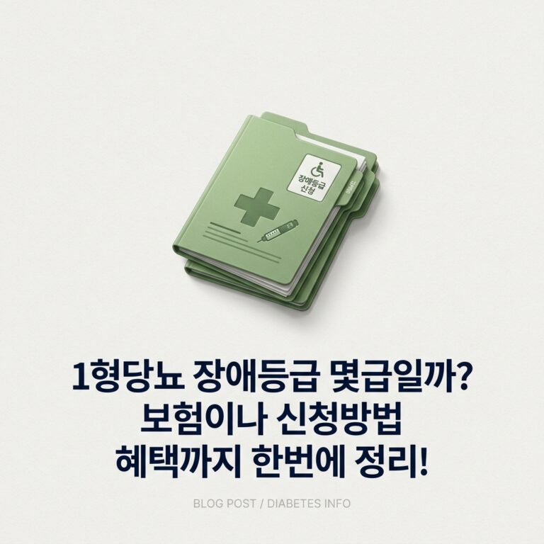 1형당뇨 장애등급 몇급일까? 보험이나 신청방법 혜택까지 한번에 정리!