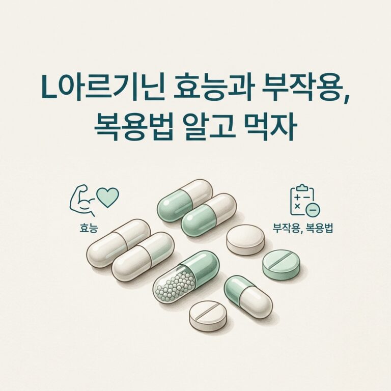 L아르기닌 효능과 부작용, 복용법 알고 먹자