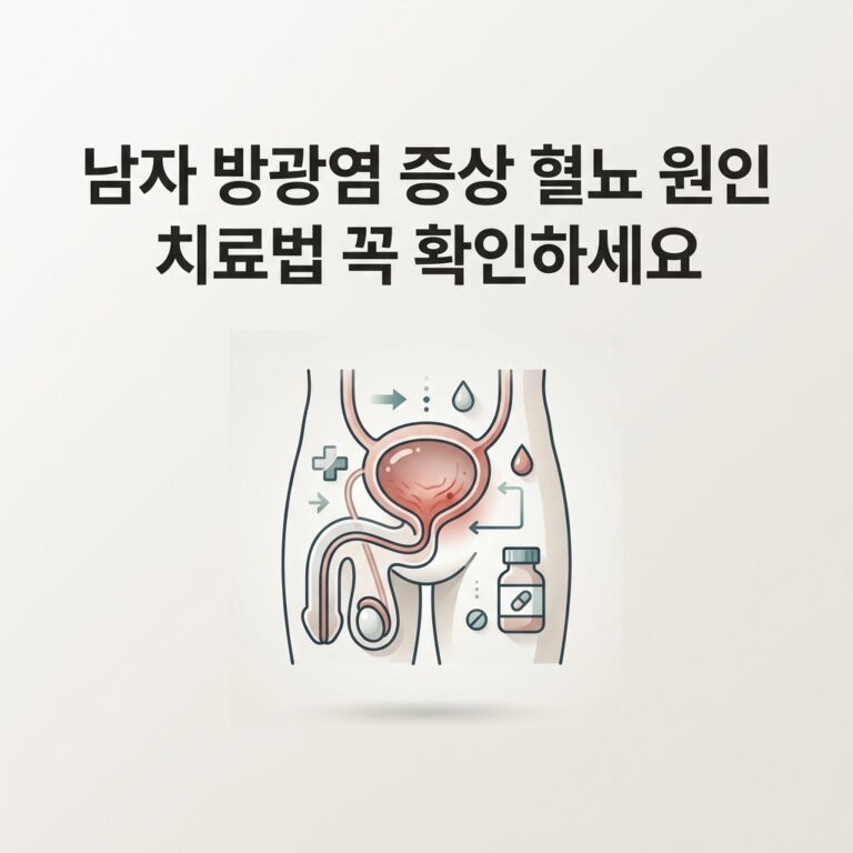남자 방광염 증상 혈뇨 원인 치료법 꼭 확인하세요