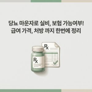 당뇨 마운자로 실비, 보험 가능여부! 급여 가격, 처방 까지 한번에 정리