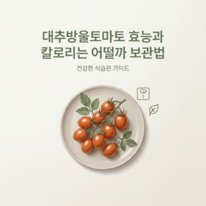 대추방울토마토 효능과 칼로리는 어떨까 보관법