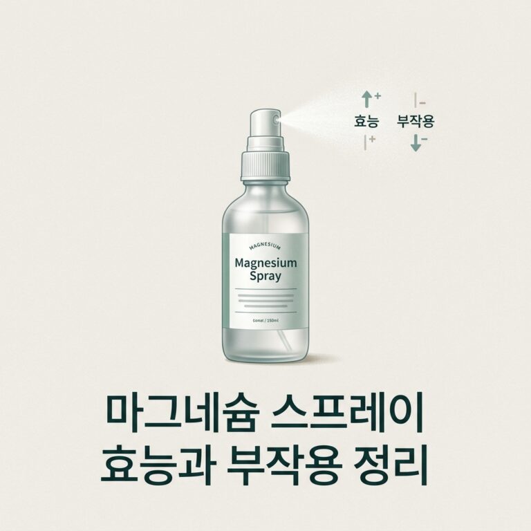 마그네슘 스프레이 효능과 부작용 정리