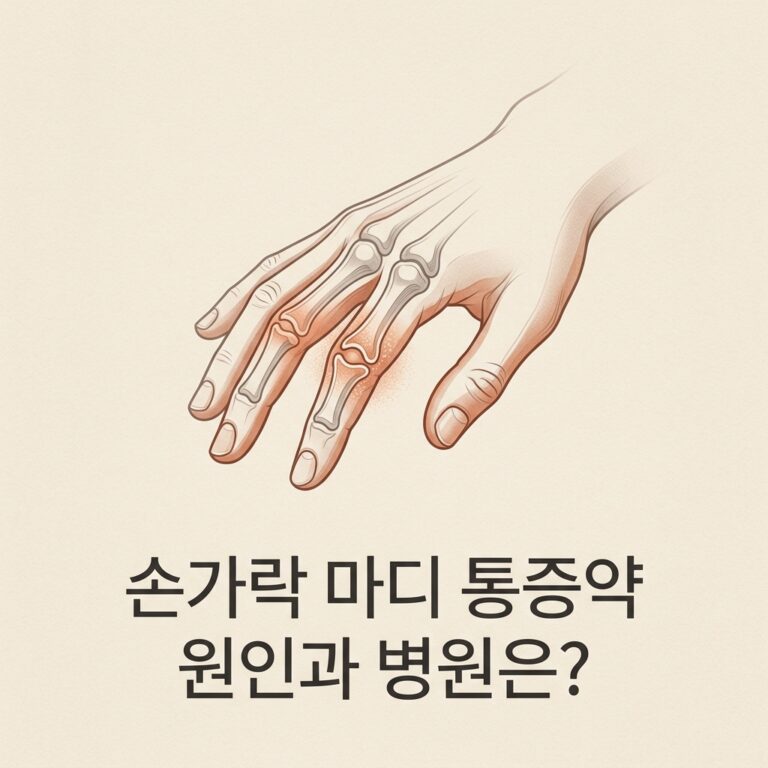 손가락 마디 통증약 원인과 병원은?