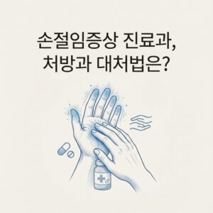 손절임증상 진료과, 처방과 대처법은?