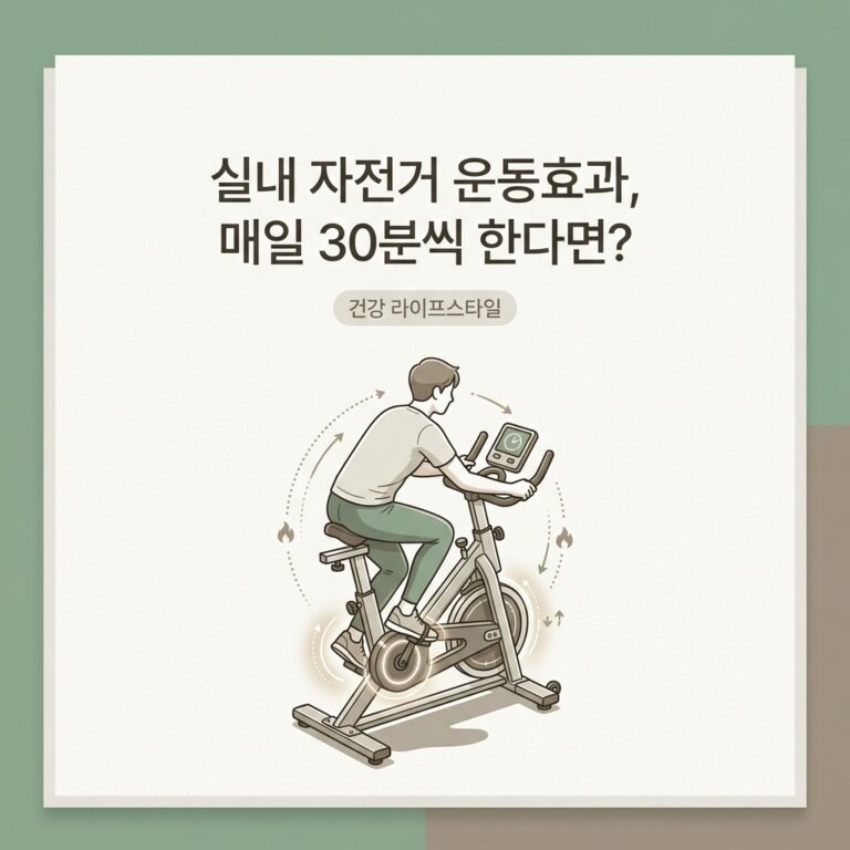 실내 자전거 운동효과, 매일 30분씩 한다면?