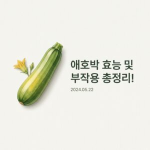 애호박 효능 및 부작용 총정리!