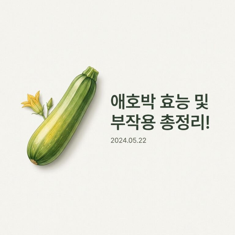 애호박 효능 및 부작용 총정리!