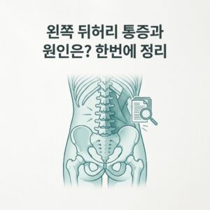 왼쪽 뒤허리 통증과 원인은? 한번에 정리