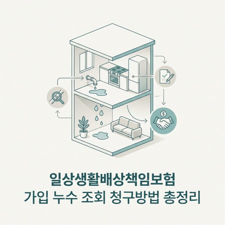 일상생활배상책임보험 가입 누수 조회 청구방법 총정리