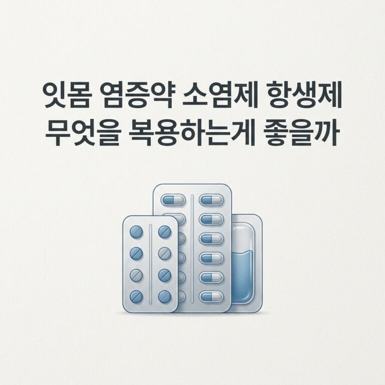 잇몸 염증약 소염제 항생제 무엇을 복용하는게 좋을까