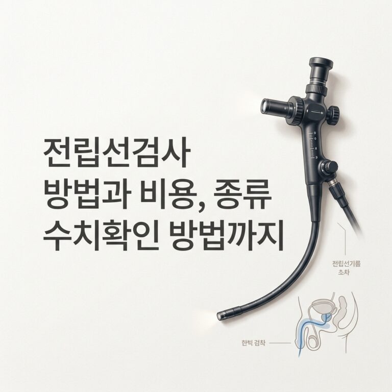 전립선검사 방법과 비용, 종류 수치확인 방법까지