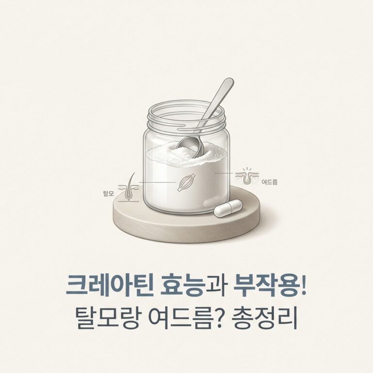 크레아틴 효능과 부작용! 탈모랑 여드름? 총정리