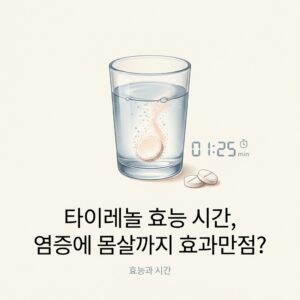 타이레놀 효능 시간, 염증에 몸살까지 효과만점?