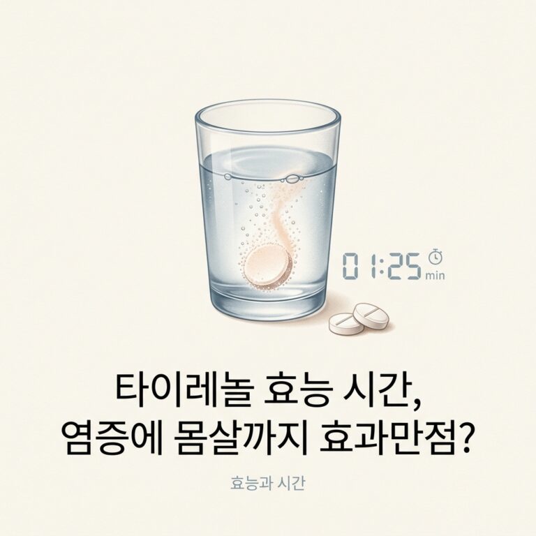 타이레놀 효능 시간, 염증에 몸살까지 효과만점?