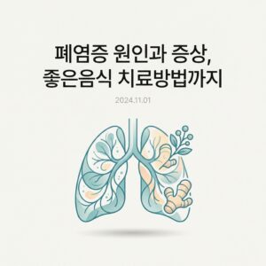 폐염증 원인과 증상, 좋은음식 치료방법까지