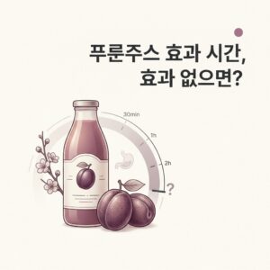 ai thumbnail minimal 푸룬주스 효과 시간 효과 없으면 1785373691