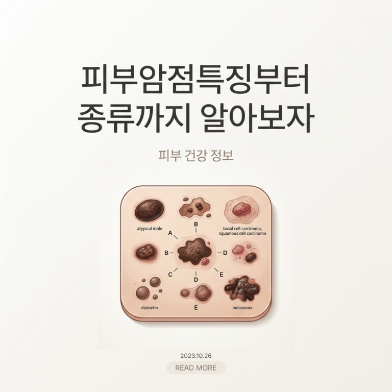 피부암점특징부터 종류까지 알아보자