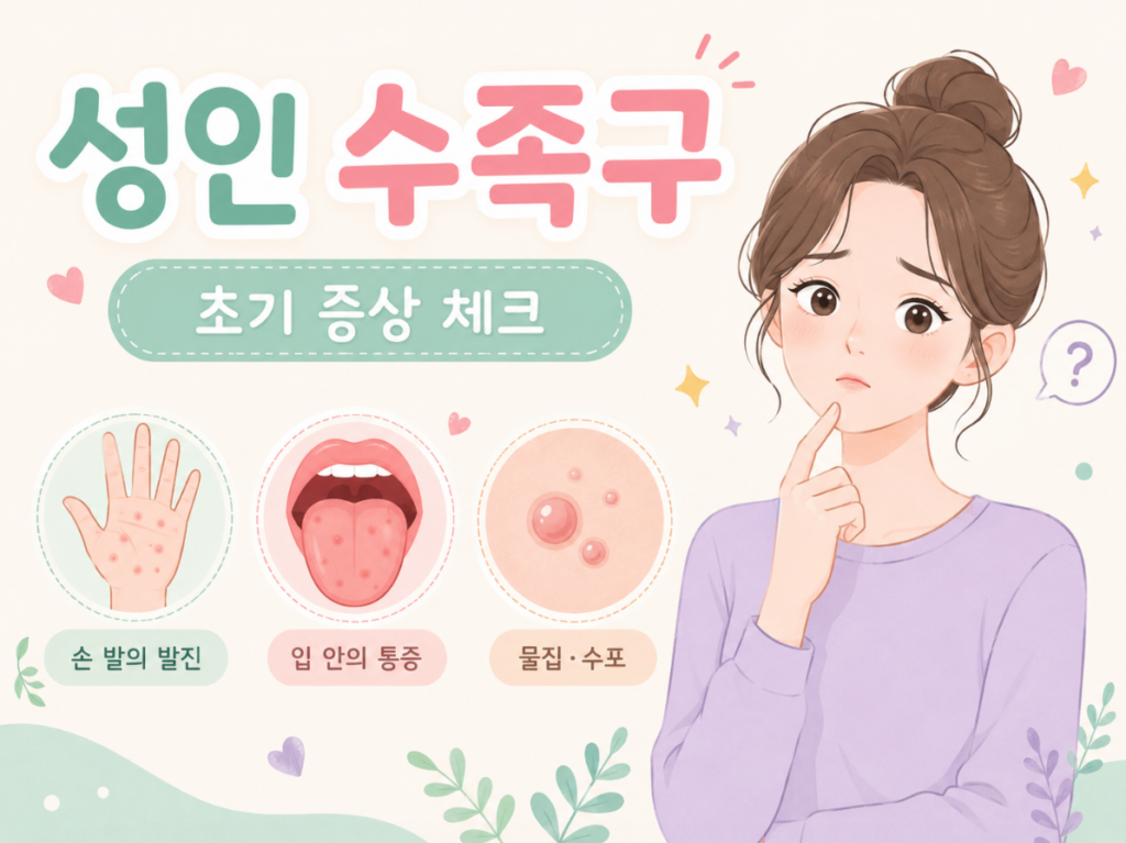 성인, 어른 수족구 증상, 초기 손, 혀 간지러움과 수포까지? 1 image 201