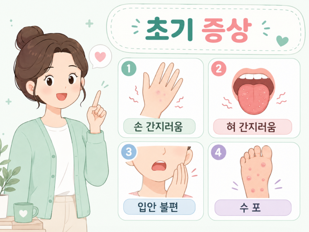 성인, 어른 수족구 증상, 초기 손, 혀 간지러움과 수포까지? 2 image 202