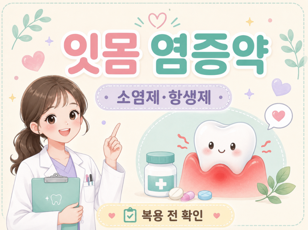 잇몸 염증약 소염제 항생제 무엇을 복용하는게 좋을까 1 image 295