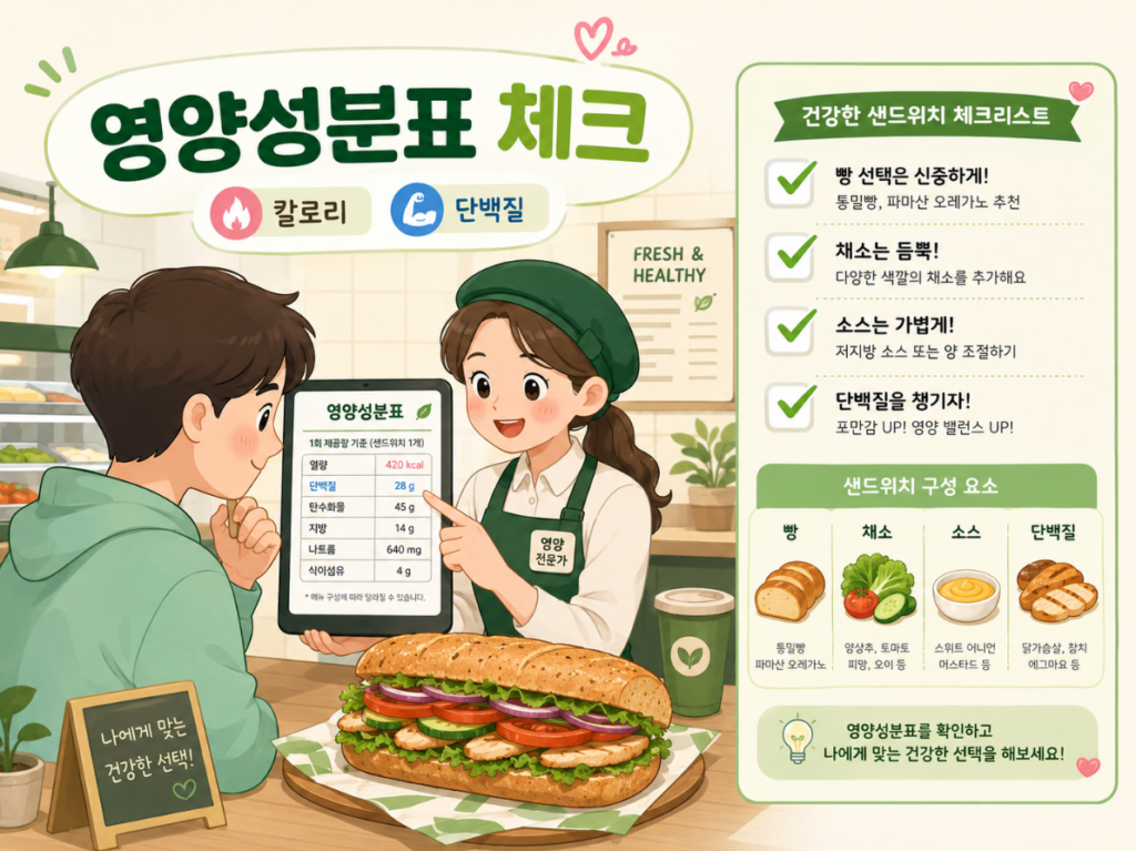 서브웨이 영양성분표 보는법 단백질 충분할까 3 image 307