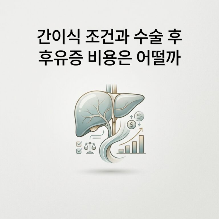 간이식 조건과 수술 후 후유증 비용은 어떨까