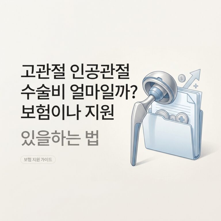 고관절 인공관절 수술비 얼마일까? 보험이나 지원 있을지 확인하는 법