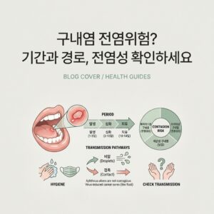 구내염 전염위험? 기간과 경로, 전염성 확인하세요