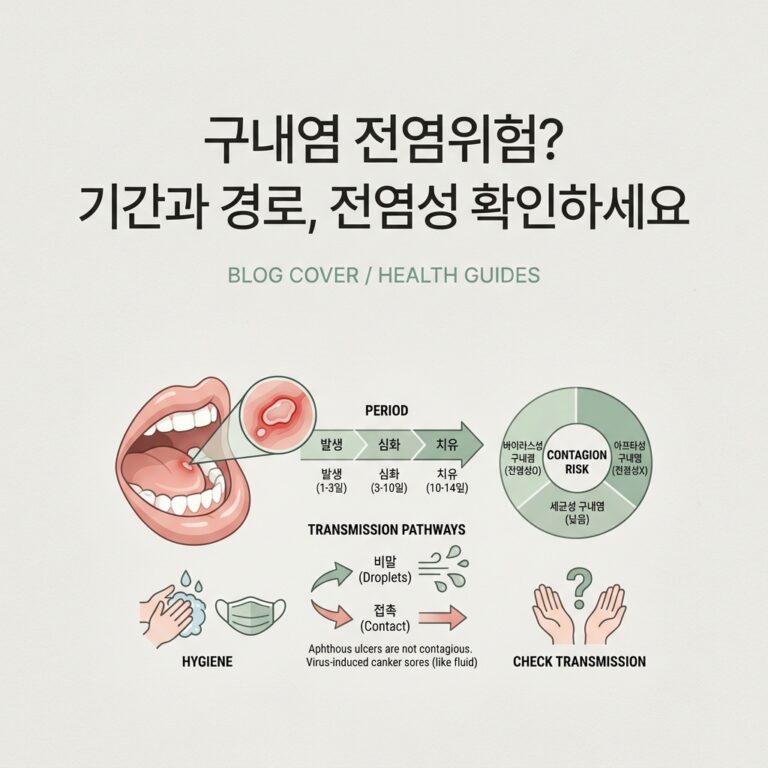 구내염 전염위험? 기간과 경로, 전염성 확인하세요