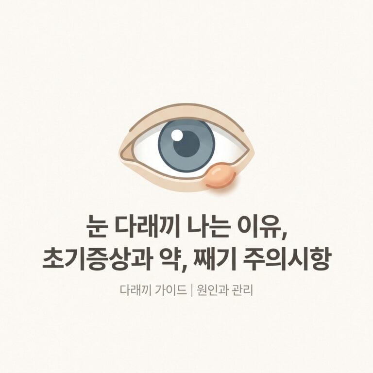 눈 다래끼 나는 이유, 초기증상과 약, 째기 주의시항
