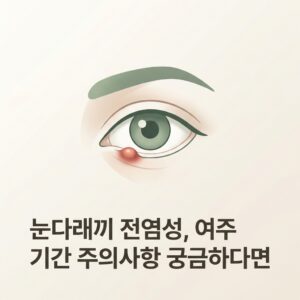 눈다래끼 전염성, 여주 기간 주의사항 궁금하다면