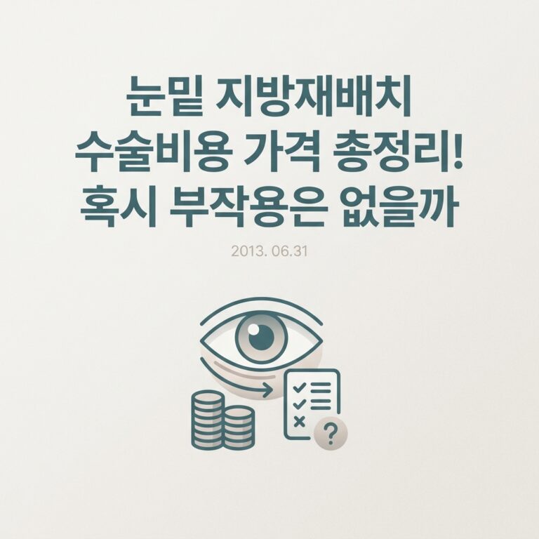 눈밑 지방재배치 수술비용 가격 총정리! 혹시 부작용은 없을까