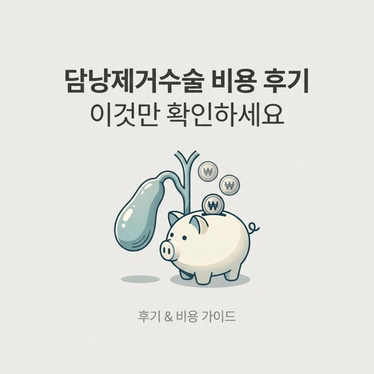 담낭제거수술 비용 후기 이것만 확인하세요