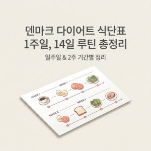 덴마크 다이어트 식단표 1주일, 14일 루틴 총정리