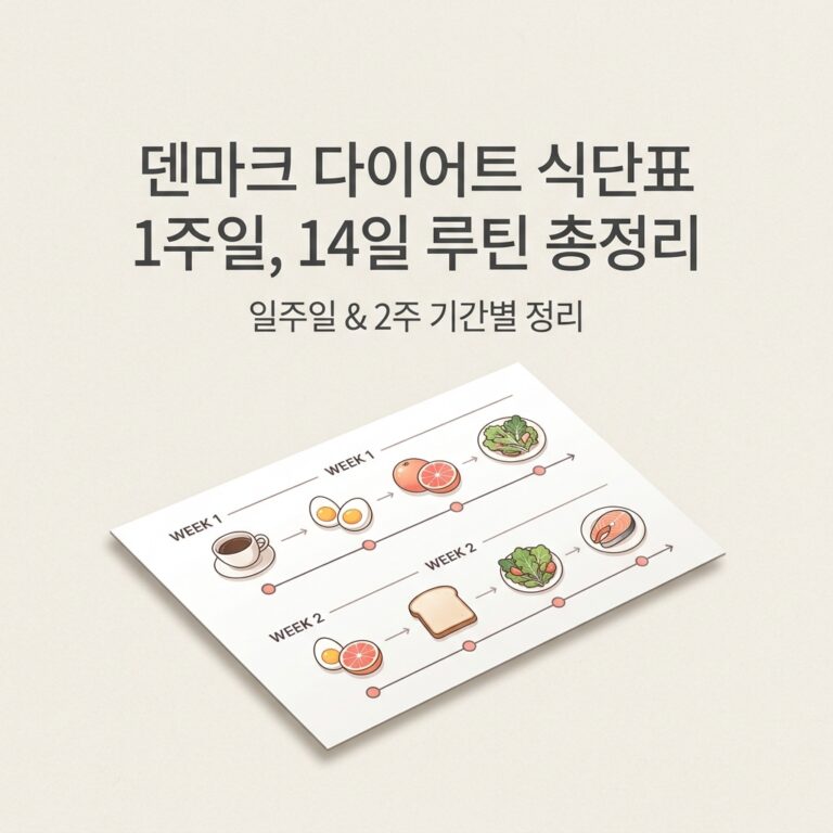 덴마크 다이어트 식단표 1주일, 14일 루틴 총정리