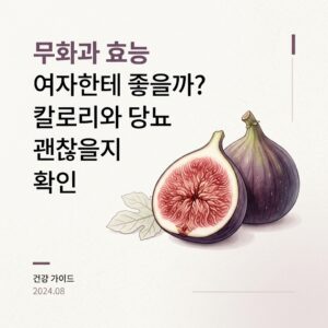무화과 효능 여자한테 좋을까? 칼로리와 당뇨 괜찮을지 확인