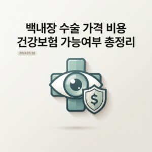 백내장 수술 가격 비용 건강보험 가능여부 총정리