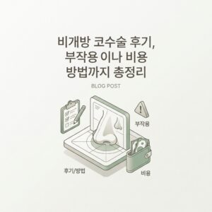 비개방 코수술 후기, 부작용이나 비용 방법까지 총정리