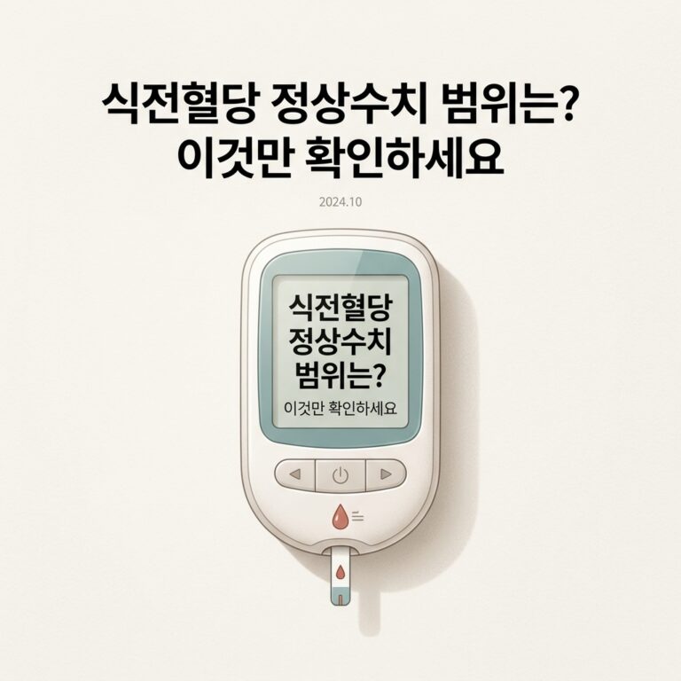 식전혈당 정상수치 범위는? 이것만 확인하세요