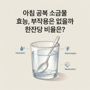 아침 공복 소금물 효능, 부작용은 없을까 한잔당 비율은?