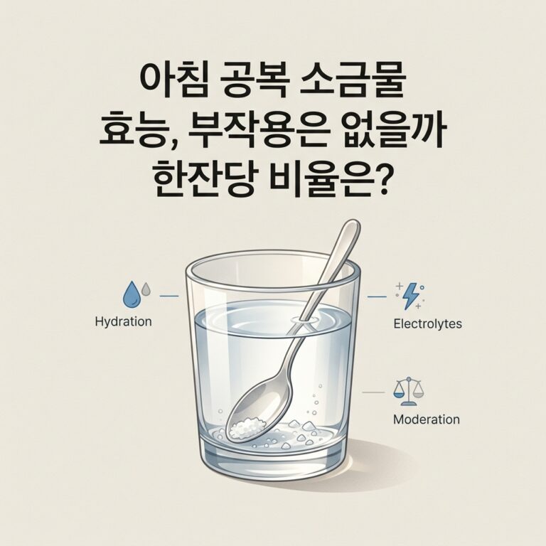 아침 공복 소금물 효능, 부작용은 없을까 한잔당 비율은?