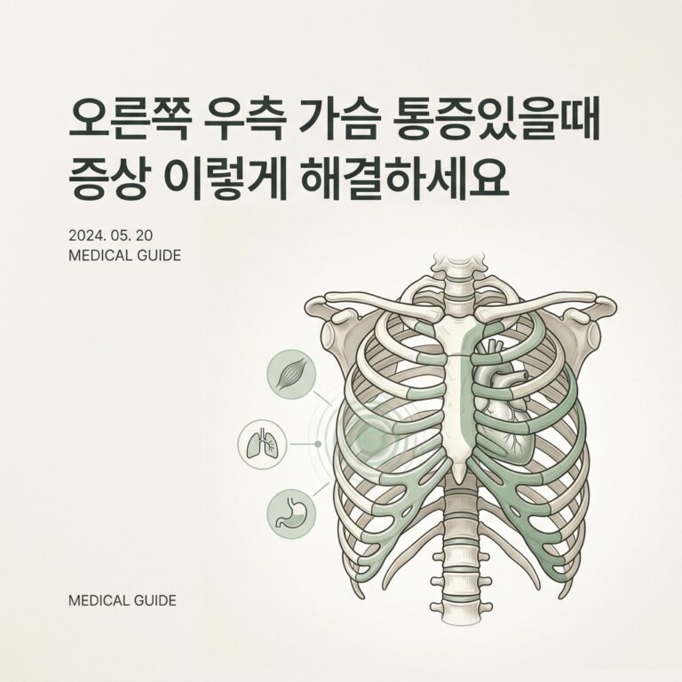 오른쪽 우측 가슴 통증있을때 증상 이렇게 해결하세요
