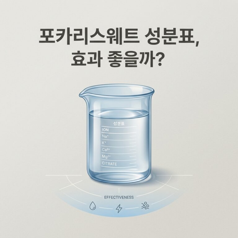 포카리스웨트 성분표, 효과 좋을까?
