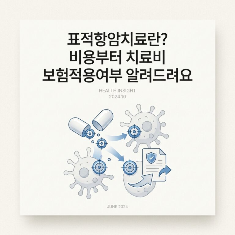 표적항암치료란? 비용부터 치료비 보험적용여부 알려드려요