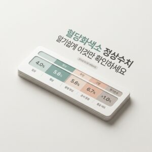 혈당화색소 정상수치 알기쉽게 정리, 이것만 확인하세요