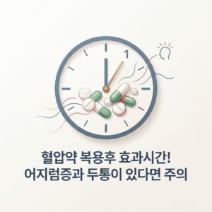 혈압약 복용후 효과시간! 어지럼증과 두통이 있다면 주의