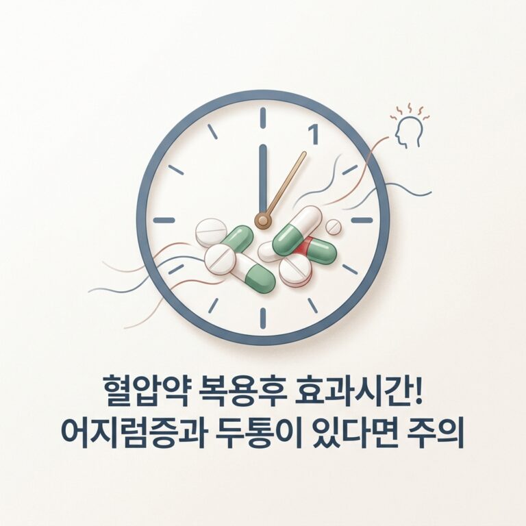 혈압약 복용후 효과시간! 어지럼증과 두통이 있다면 주의