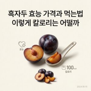 흑자두 효능 가격과 먹는법 이렇게 칼로리는 어떨까