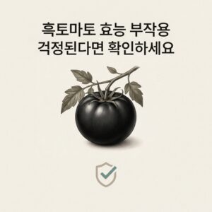 흑토마토 효능 부작용 걱정된다면 확인하세요